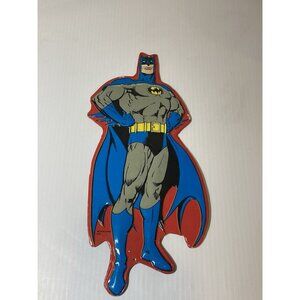 Dc Comics Classic Batman Blue / Gray Suit Wall Sign Decor Die-cut Metal